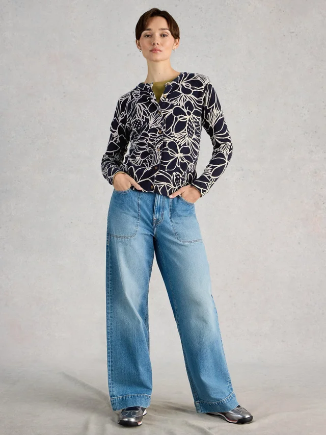 Bedruckte Strickjacke Lulu