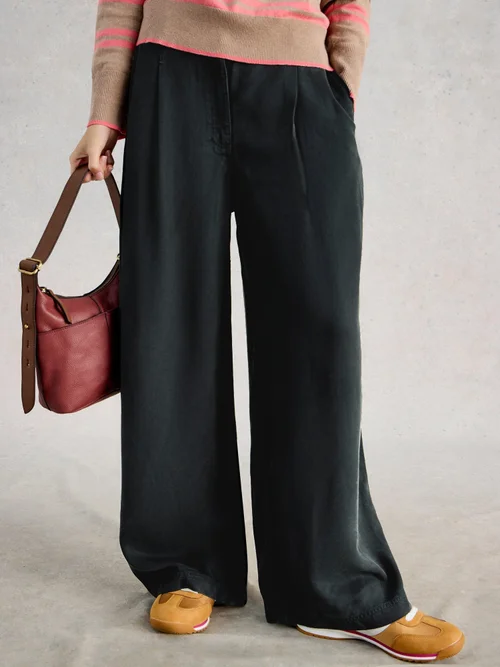 Hose Sasha mit weitem Bein - Washed Blk - 40/R Bild 1