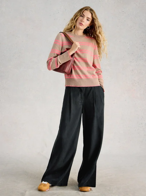 Hose Sasha mit weitem Bein - Washed Blk - 40/R Bild 2