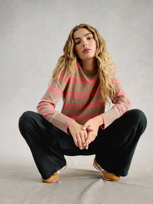 Hose Sasha mit weitem Bein - Washed Blk - 46/R Bild 3