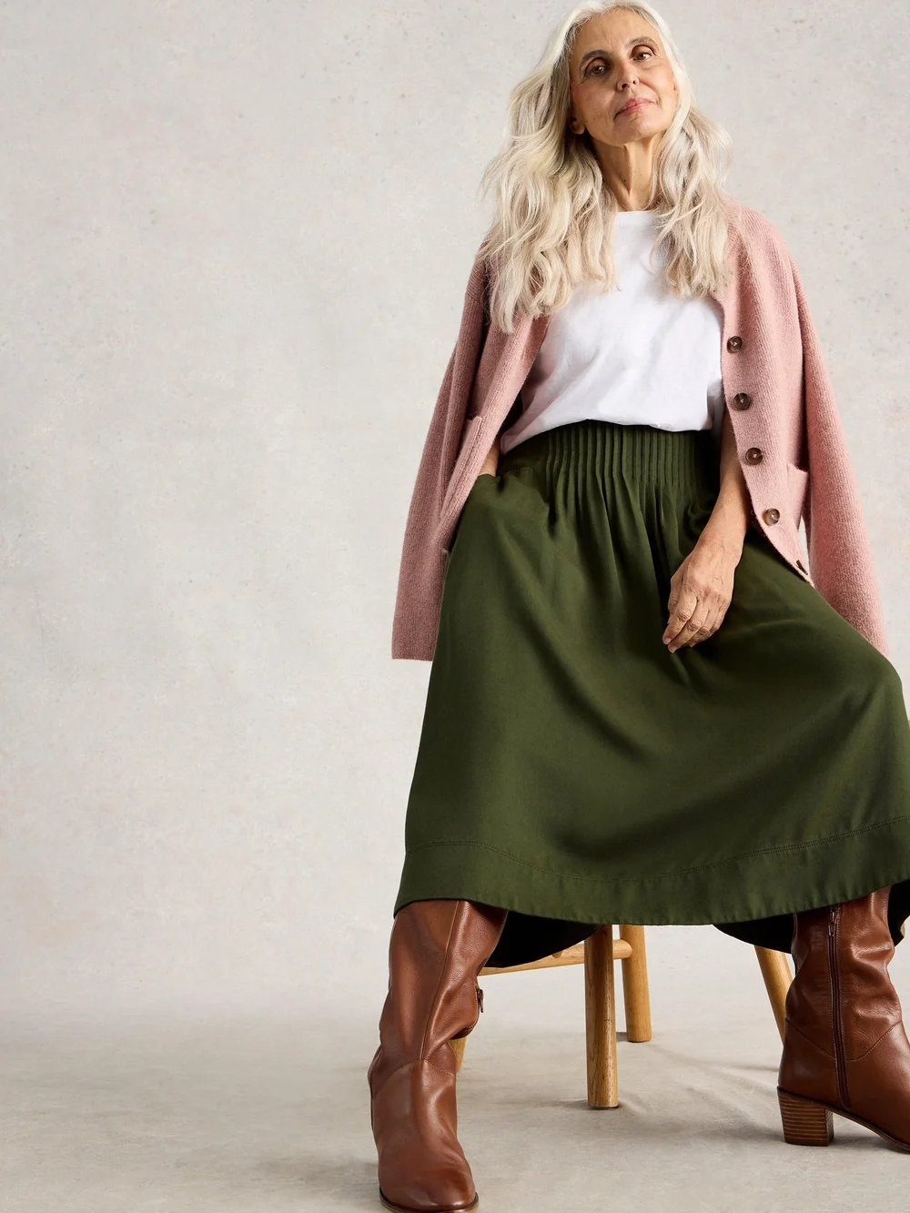 Midirock Charlotte - Khaki Grn - 52/R Bild 1
