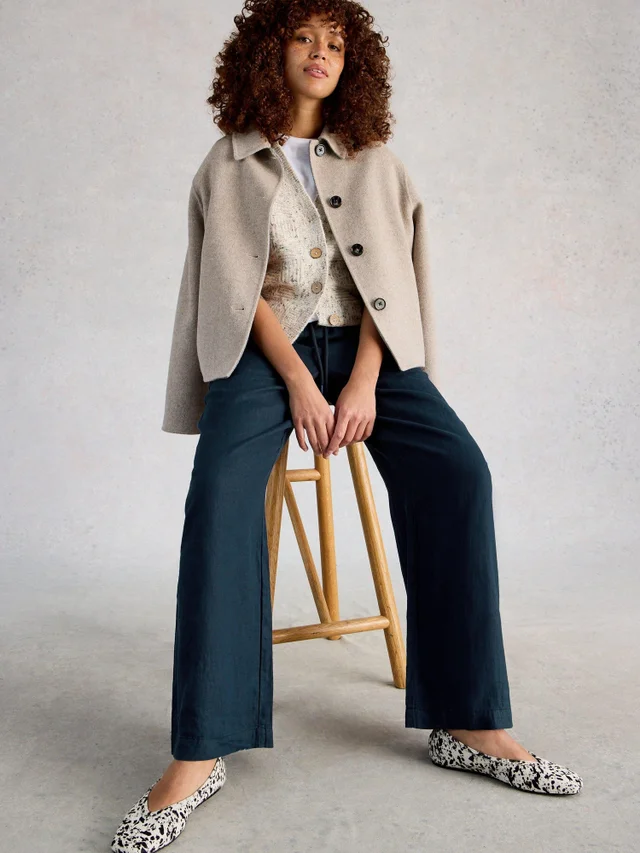 Leinenhose Allie mit weitem Bein