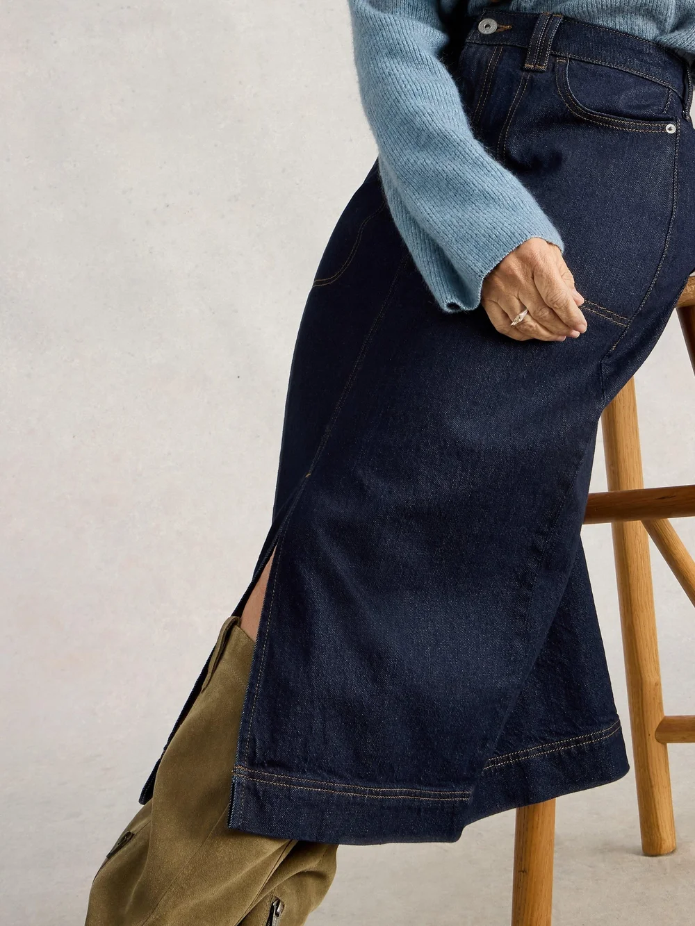 Jeansmidirock Tia - Dk Denim - 52/R Bild 1