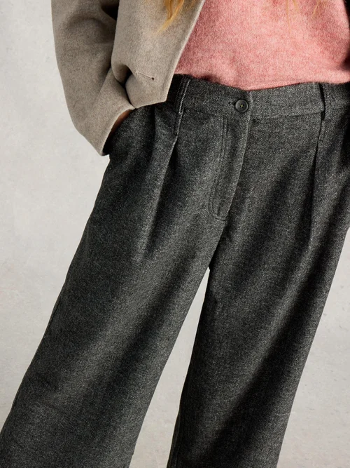 7/8-Tweedhose Belle mit weitem Bein - Grey Mlt - 52/R Bild 3