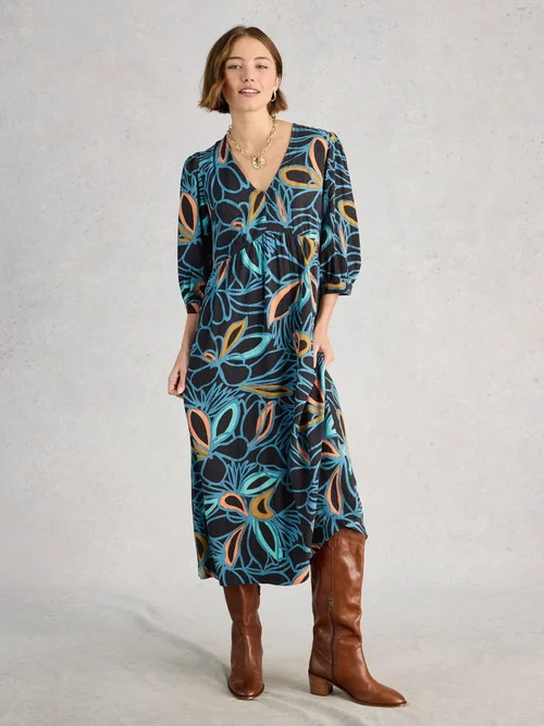 Midikleid Lucy - Blk Mlt - 52/R Bild 2