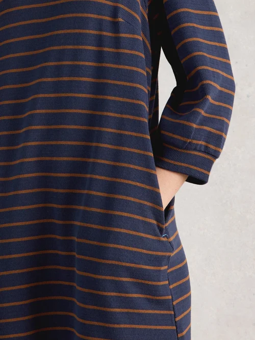 Gestreiftes Kleid Amy - Navy Multi - 52/R Bild 3
