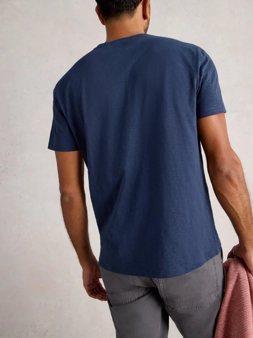 T-Shirt Abersoch mit Angler-Motiv - Navy Pr - XXL/R Bild 4