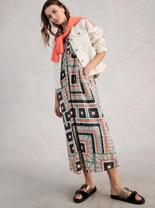 Maxikleid Lorna aus Leinenmischung - Ivory Mlt - 52/R Bild 3