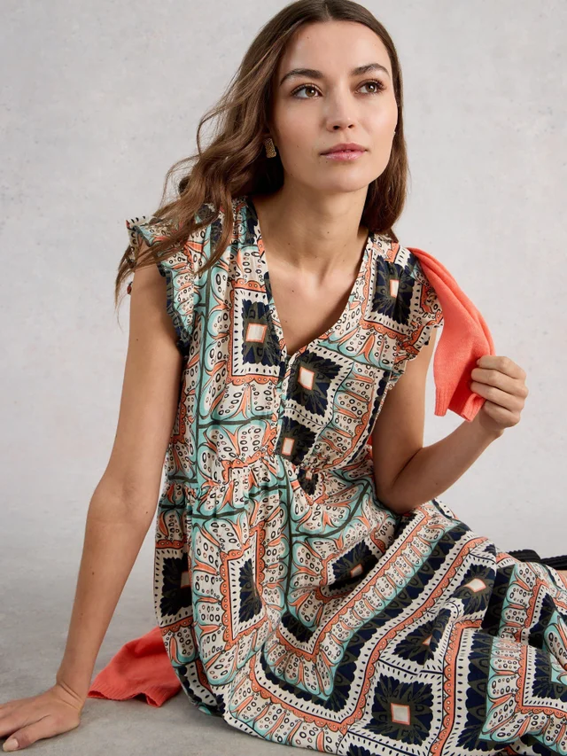 Maxikleid Lorna aus Leinenmischung