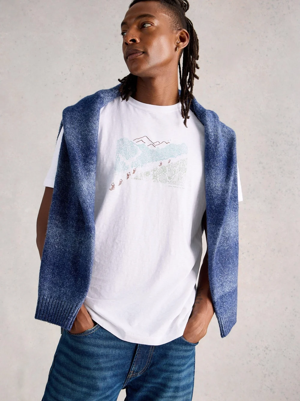 Grafik-T-Shirt Abersoch Pedal - White Pr - XL/R Bild 1