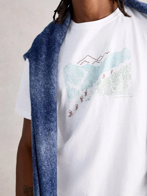 Grafik-T-Shirt Abersoch Pedal - White Pr - XXXL/R Bild 3