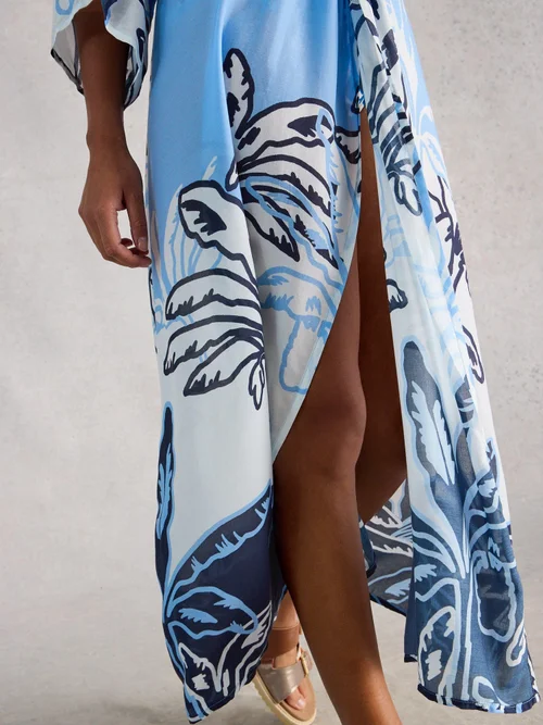 Strand-Kimono Cleo - Blue Mlt - XXXL Bild 3