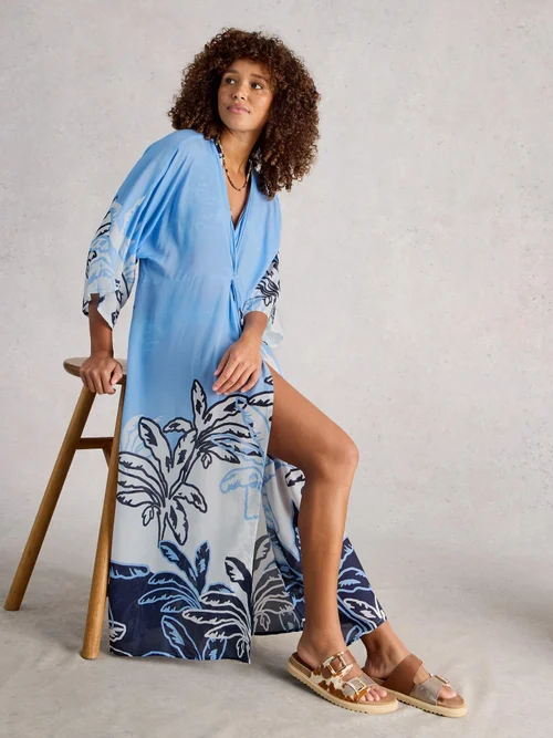 Strand-Kimono Cleo - Blue Mlt - XXXL Bild 2