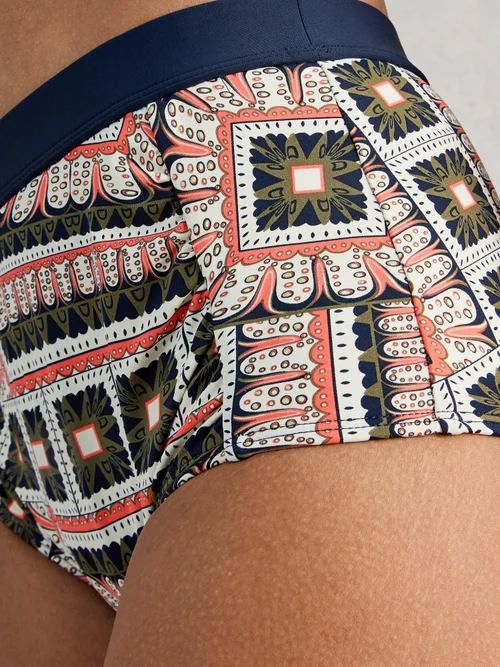 Hochgeschnittene Bikinihose Verity - Navy Multi - 48 Bild 3