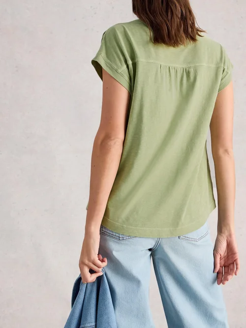 Ärmellose Bluse Cecily - Khaki Grn - 52 Bild 4