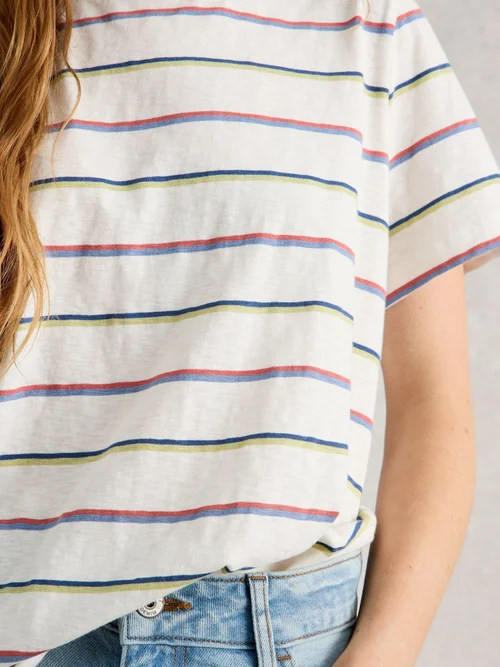 Gestreiftes T-Shirt Clara - Ivory Mlt - 52 Bild 3