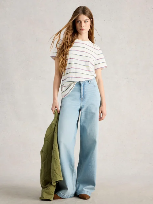 Gestreiftes T-Shirt Clara - Ivory Mlt - 52 Bild 2