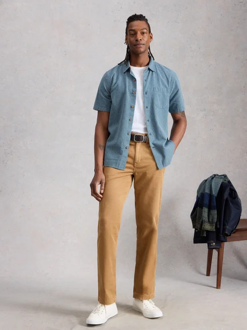 Kurzarmhemd mit Print - Mid Blue - XXXL Bild 2