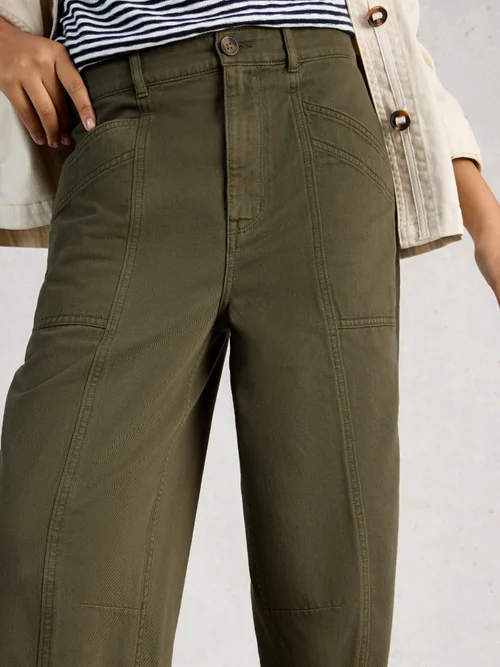 Hose Aubrey Barrel-Fit - Khaki Grn - 52/R Bild 3