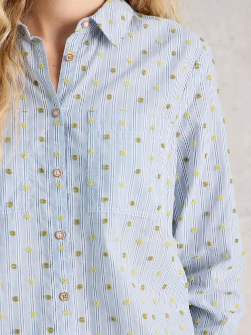 Bluse Sophie aus Bio-Baumwolle - Blue Mlt - 52 Bild 3