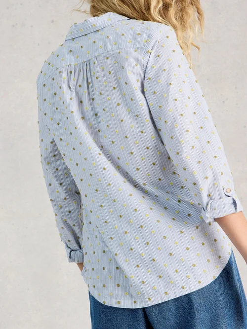 Bluse Sophie aus Bio-Baumwolle - Blue Mlt - 52 Bild 4