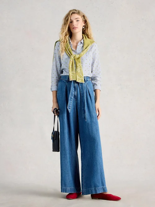 Bluse Sophie aus Bio-Baumwolle - Blue Mlt - 52 Bild 2