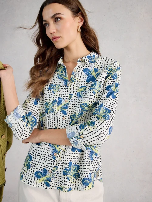 Bluse Sophie aus Bio-Baumwolle - Ivory Pr - 52 Bild 3