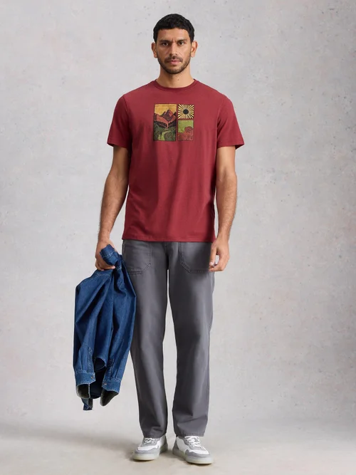 Grafik-T-Shirt Abersoch mit Wandermotiv - Red Pr - XXXL/R Bild 2