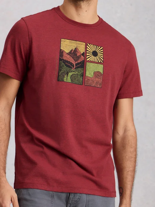 Grafik-T-Shirt Abersoch mit Wandermotiv - Red Pr - XXXL/R Bild 3