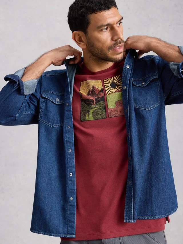 Grafik-T-Shirt Abersoch mit Wandermotiv