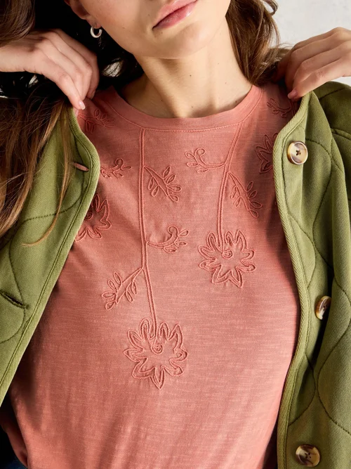 Besticktes T-Shirt Gina - Mid Pink - 52 Bild 3