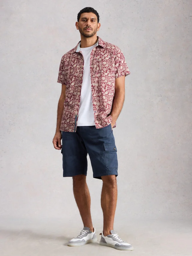 Kurzarmhemd Finsbury mit floralem Print