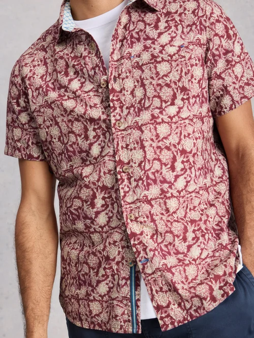 Kurzarmhemd Finsbury mit floralem Print - Red Pr - XXXL/R Bild 3