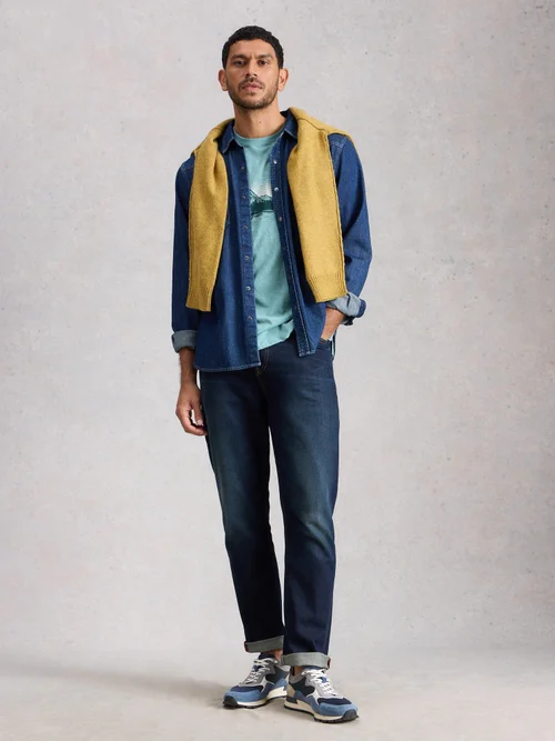 T-Shirt Abersoch mit Angler-Motiv - Blue Pr - XXL/R Bild 2