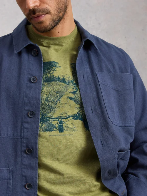 Grafik-T-Shirt Abersoch mit Naturmotiv - Green Pr - XXL/R Bild 3