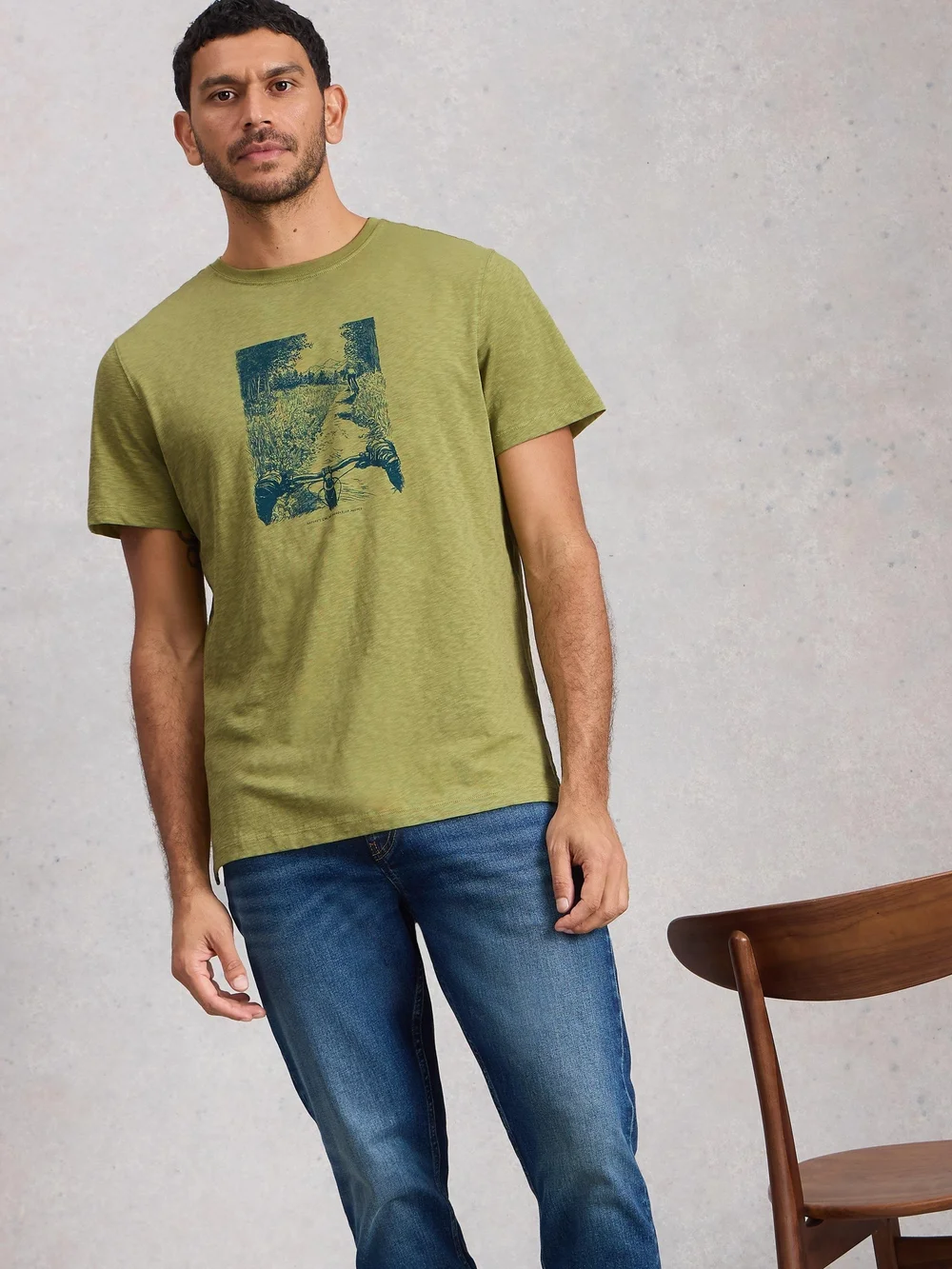 Grafik-T-Shirt Abersoch mit Naturmotiv - Green Pr - XXL/R Bild 1