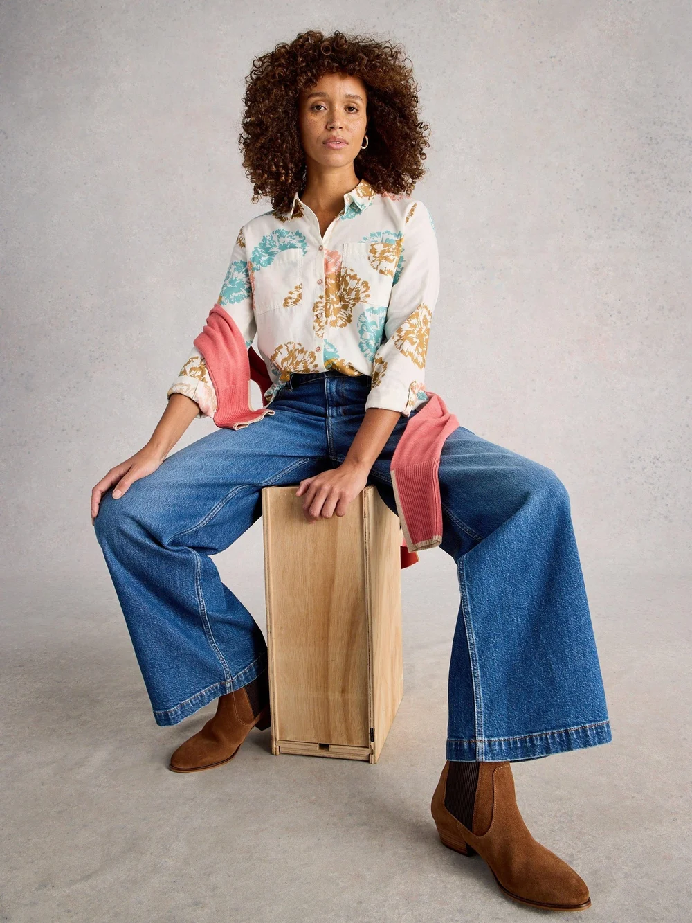 Bluse Sophie aus Bio-Baumwolle - Ivory Pr - 52 Bild 1