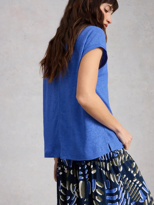 Leinen-T-Shirt Iris - Brt Blue - 52 Bild 4