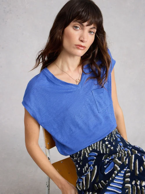 Leinen-T-Shirt Iris - Brt Blue - 52 Bild 1