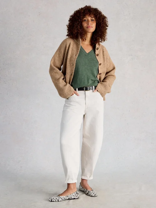 Pullover Elodie aus Leinenmischung - Khaki Grn - 52 Bild 2