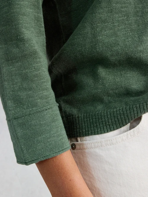 Pullover Elodie aus Leinenmischung - Khaki Grn - 52 Bild 3