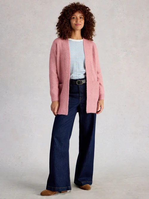 Lange Strickjacke Erin - Mid Pink - S Bild 2