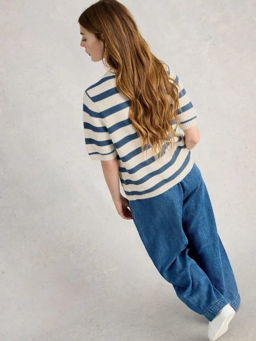 Kurzarm-Cardigan Isabella - Blue Mlt - 52 Bild 4