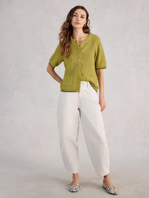 Kurzarm-Cardigan Isabella - Mid Green - 52 Bild 2