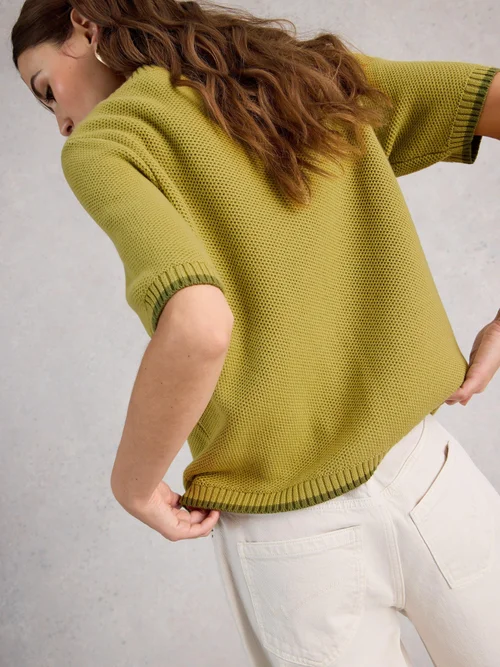 Kurzarm-Cardigan Isabella - Mid Green - 52 Bild 4