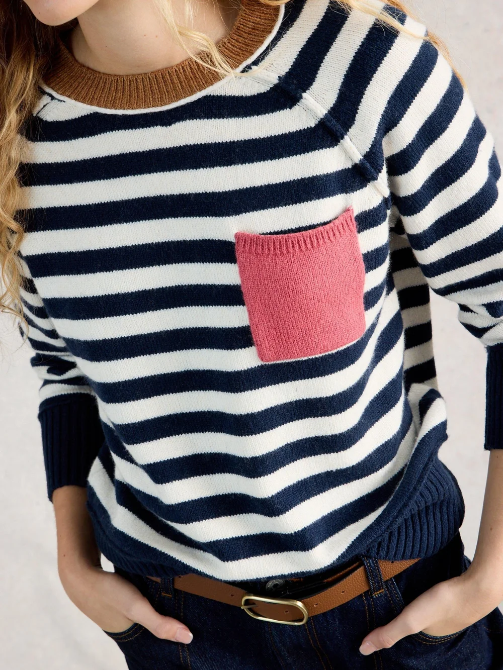 Gestreifter Pullover Britney - Navy Multi - 44 Bild 1