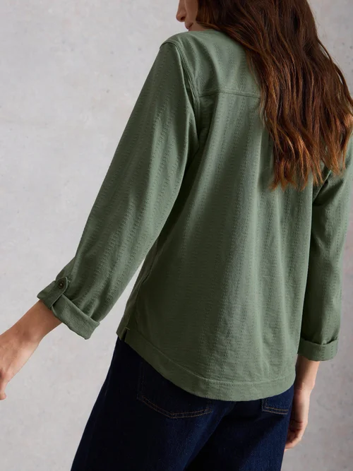 Jerseybluse Allie - Khaki Grn - 52 Bild 4