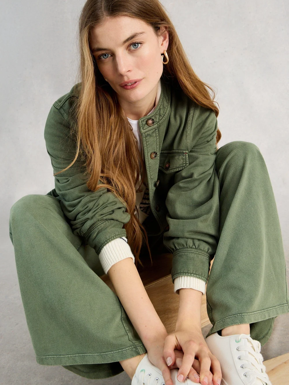 Jerseyjeansjacke Demi - Mid Green - 50 Bild 1