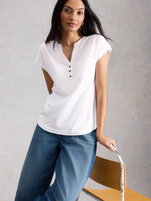 Ärmellose Bluse Cecily - Bril White - 52 Bild 3