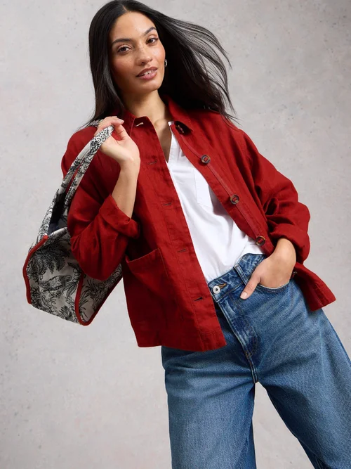 Leinenjacke Isabel - Mid Red - 52 Bild 3